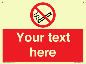 Custom No E-cigarettes / Vaping Sign